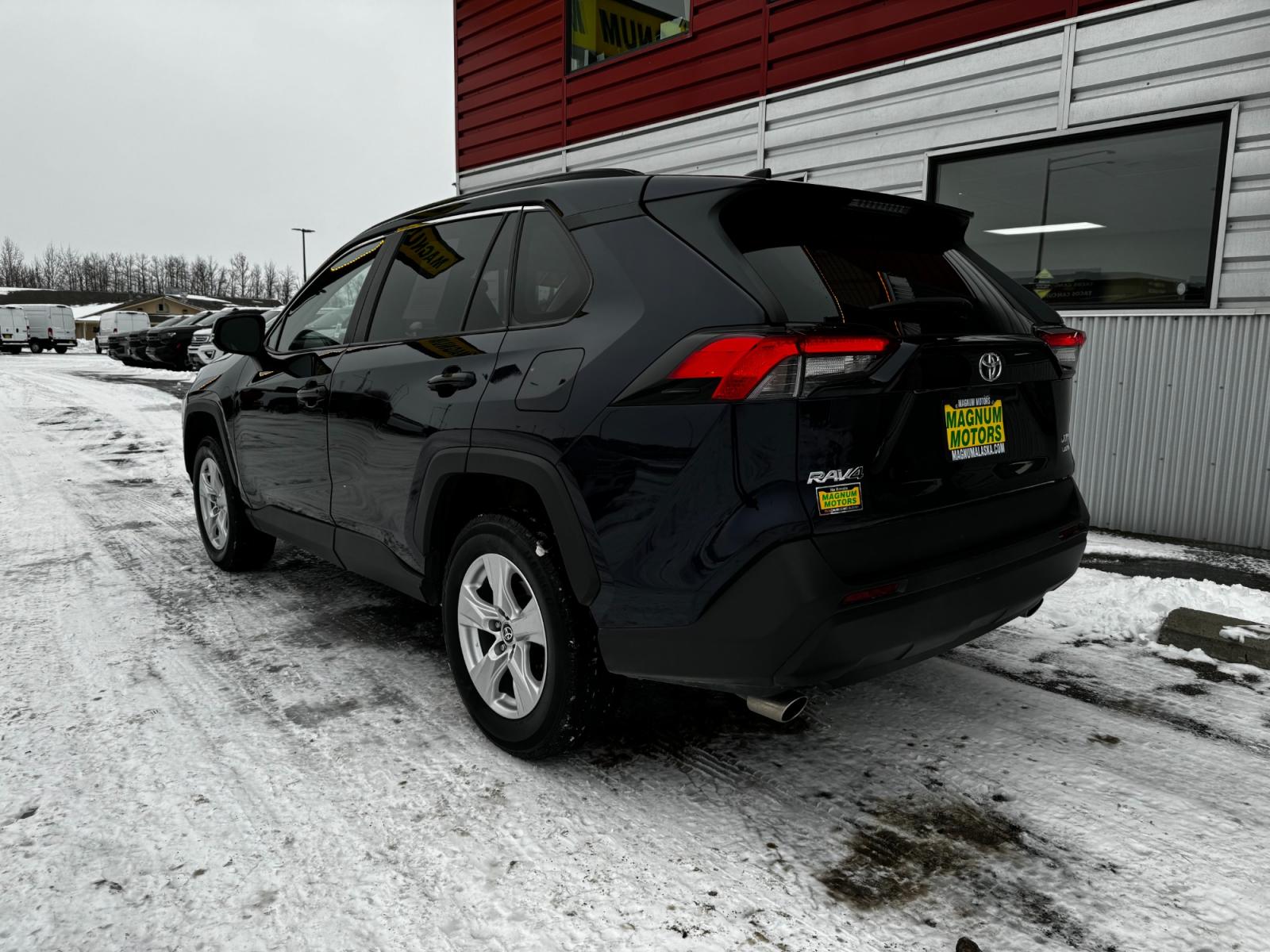 2021 Blue /BLACK Toyota RAV4 XLE Sport (2T3P1RFV4MW) with an 2.5L 4-Cylinder engine, 8A transmission, located at 1960 Industrial Drive, Wasilla, 99654, (907) 376-5555, 61.573475, -149.400146 - Photo #3